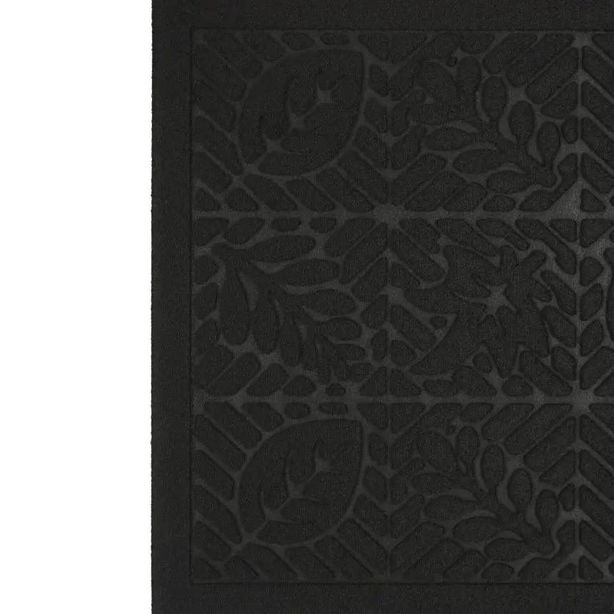 Килимок придверний Eco Fabric Листя без кромки чорний 45 х 75 см (4575-004) - фото 5