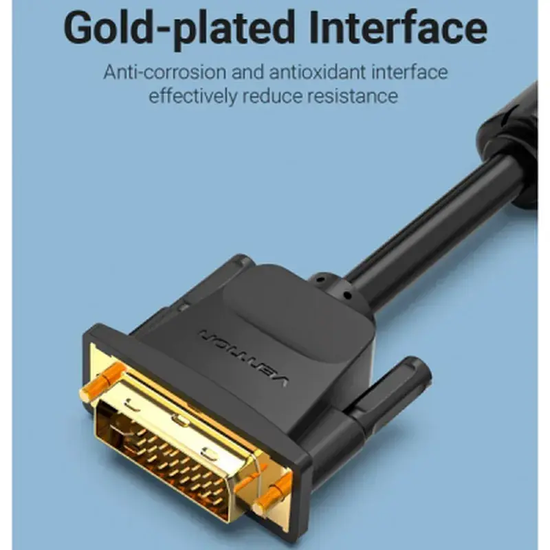 Кабель мультимедійний DVI M to VGA M 3.0m 24+5pin black Vention (EACBI) - фото 6