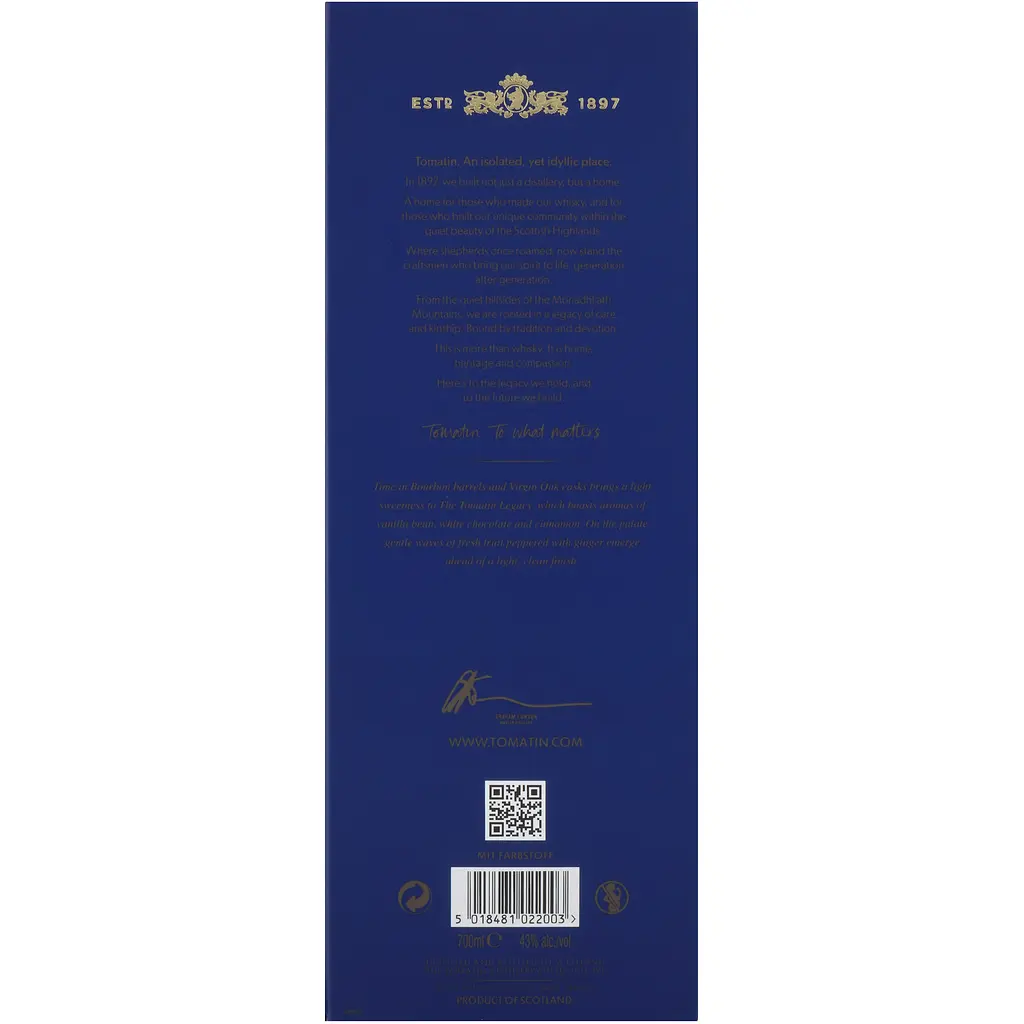 Віскі Tomatin Legacy в подарунковій упаковці 43% 0.7 л - фото 3