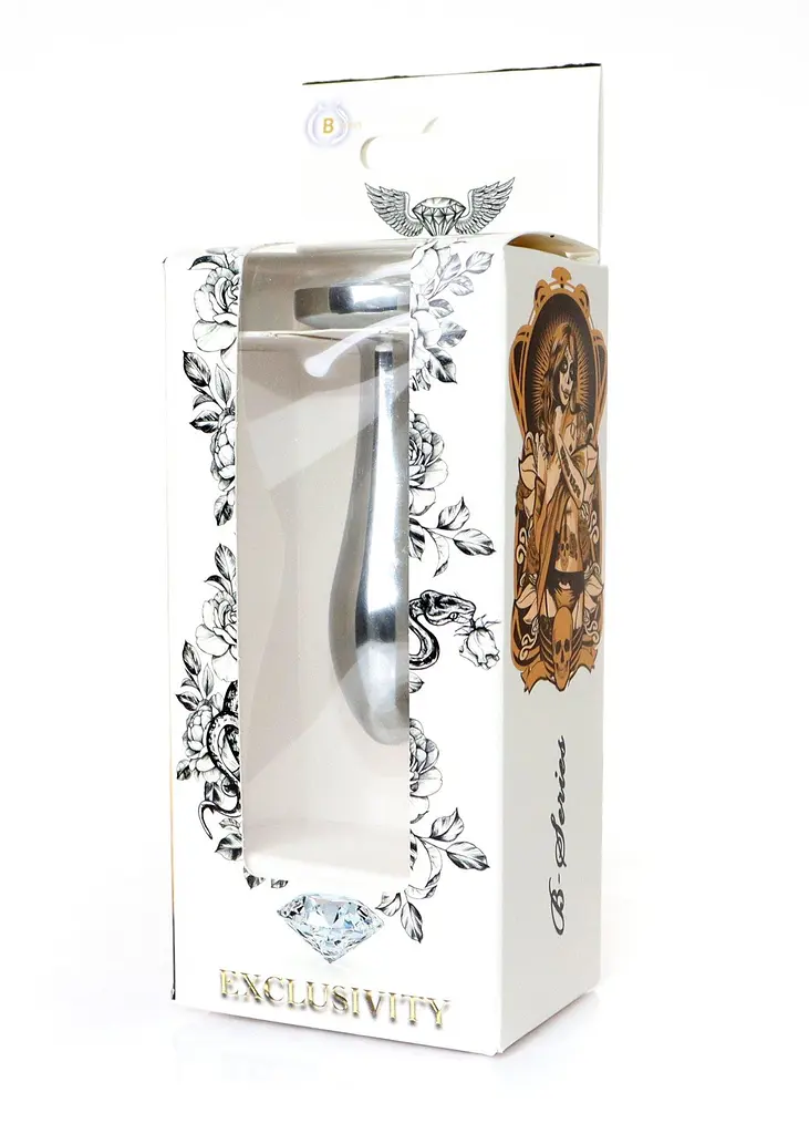 Анальная пробка Jewellery Silver Plug Clear S 7.7 см (прозрачный) - фото 9