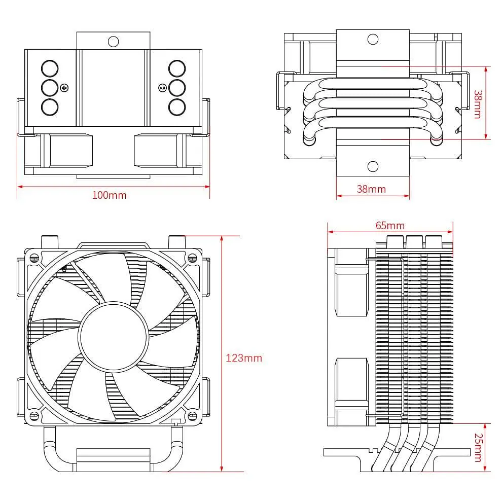 Кулер для процесора ID-Cooling SE-903-XT 1700 am5 (SE-903-XT) - фото 6