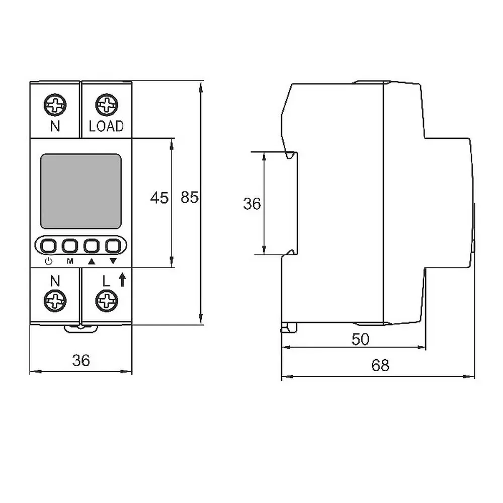 Реле контролю напруги та струму FRVA1S-63A 1ф Промфактор - фото 2