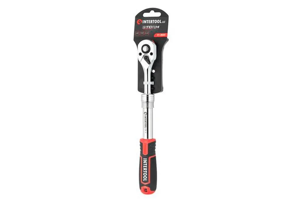 Трещотка вороток с храповым механизмом Intertool ET-8005 3/8" x 72T телескопический Storm - фото 5