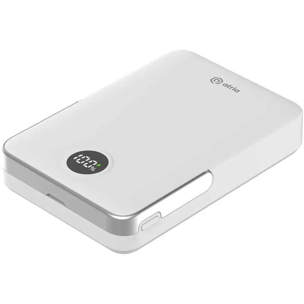 Павербанк ATRIA Magnetic White 10 000 mAh / 15 Вт (WPD-W57) - фото 7