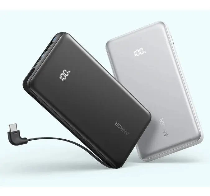 Зовнішній акумулятор Anker 10000mAh 22.5W PD Built-In USB-C Cables чорний (A110DH11) - фото 5