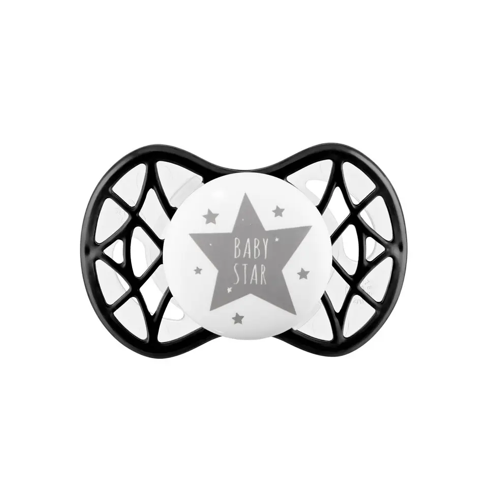 Пустышка Nuvita 7065 Air55 Cool симметрическая 0m+ BABY STAR черная NV7065IB - фото 2