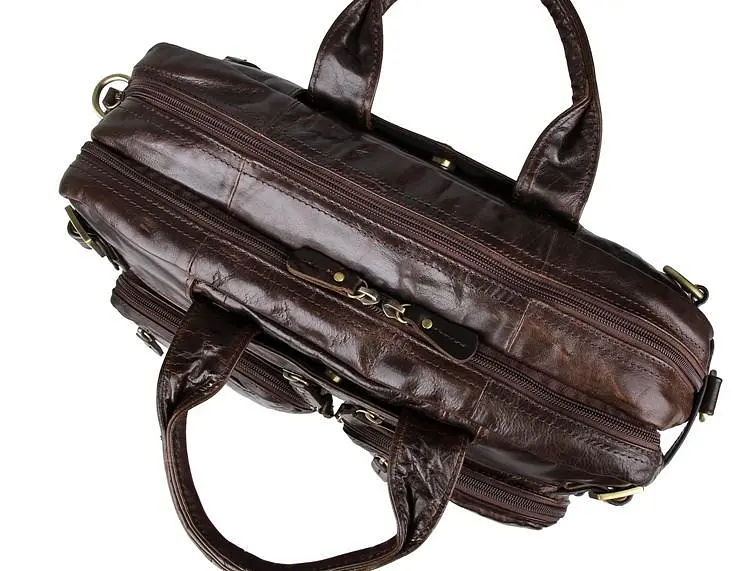 Кожаная мужская сумка John McDee 38х13х29 см sum0026644 - фото 10