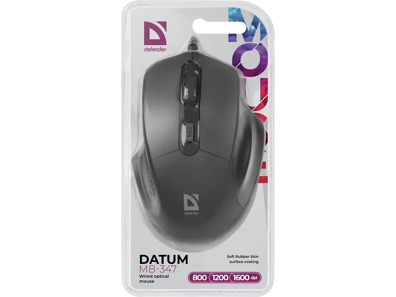 Миша Defender Datum MB-347 Black (52347) - фото 4