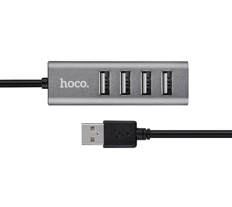 USB-хаб Hoco HB1 4USB Line machine Tarnish - фото 3