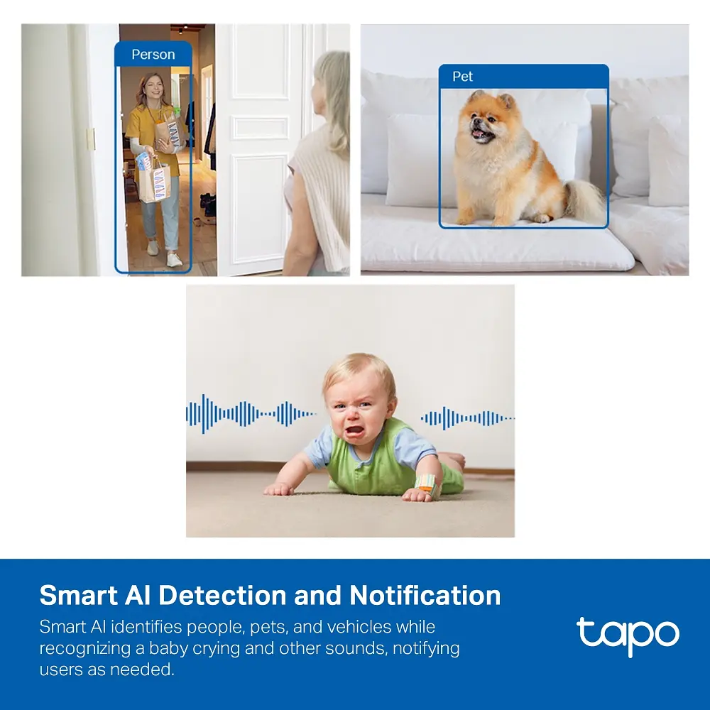 IP-камера Tapo C125 4MP N300 microSD motion detection, искусственный интеллект TP-Link teh0015985 - фото 6
