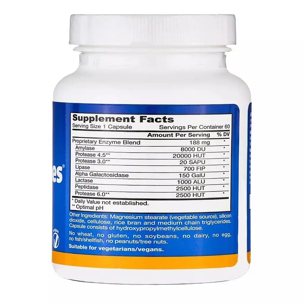 Комплекс ферментів для полегшення травлення Jarrow Formulas Jarro-Zymes Plus 60 вегетаріанських капсул - фото 2