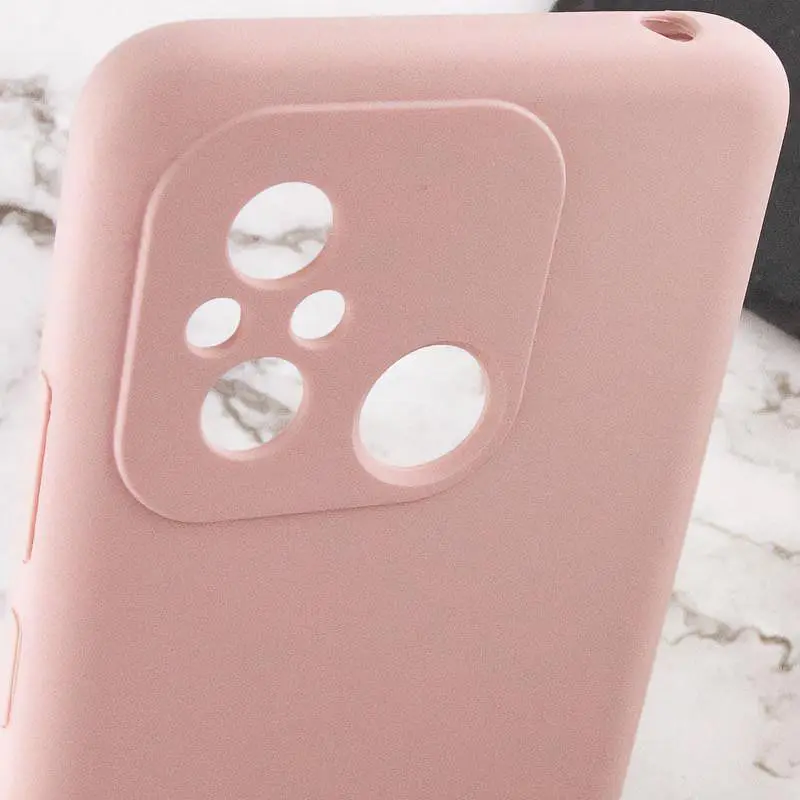 Чехол Silicone Cover Lakshmi Full Camera (AAA) with Logo для Xiaomi Redmi 12C Розовый / Pink Sand - фото 4