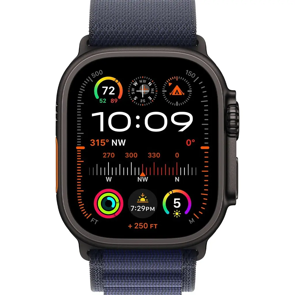 Смарт-годинник Apple Watch Ultra 2 49mm Black Titanium Case with Navy Alpine Loop Small (MYTF3+MYPW3) [114893] - фото 2