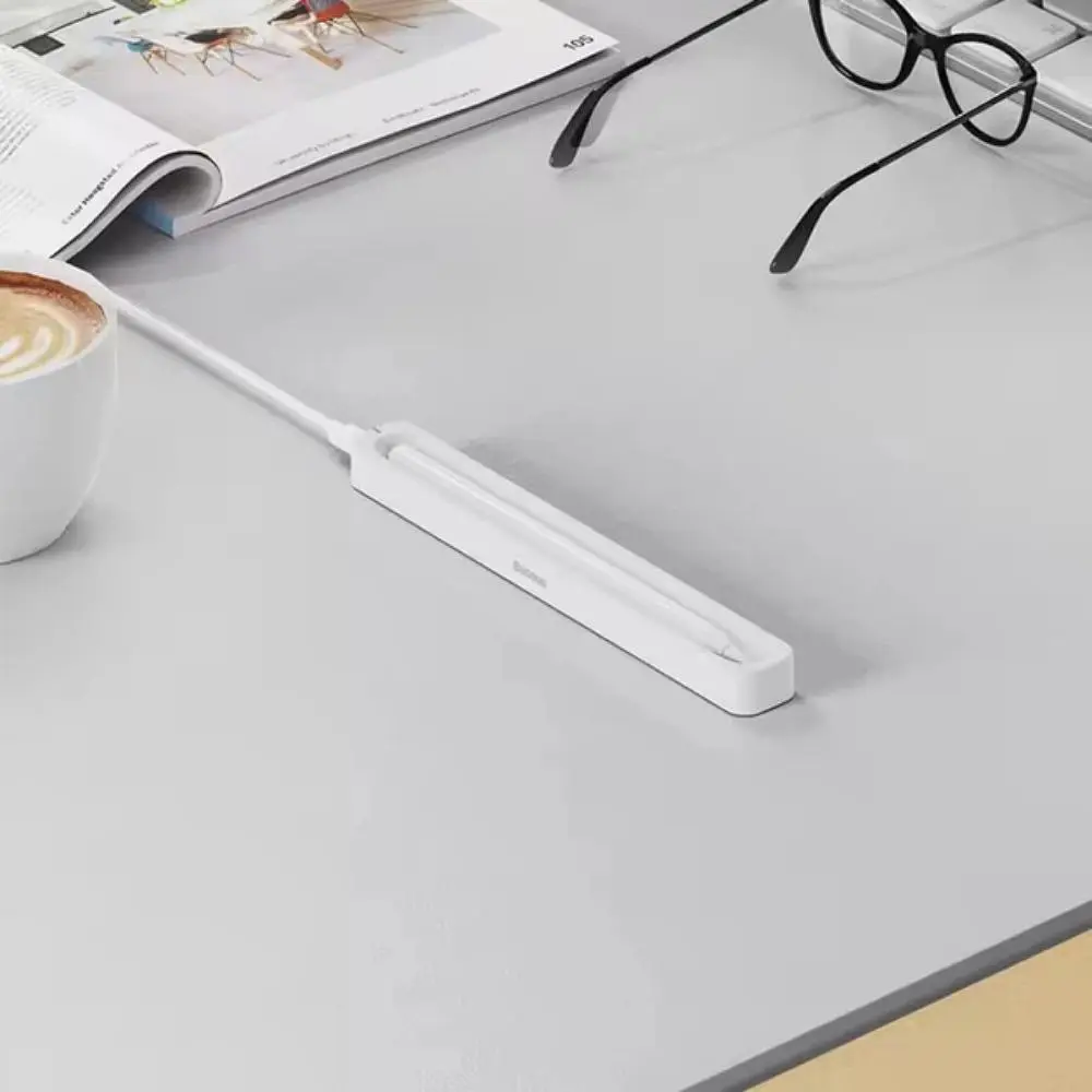 Кейс для зарядки стилуса Baseus Smooth Writing Stylus Wireless Charging Case Moon White (With Simple Charging Cable Type-C 3A 0.3m) - фото 5