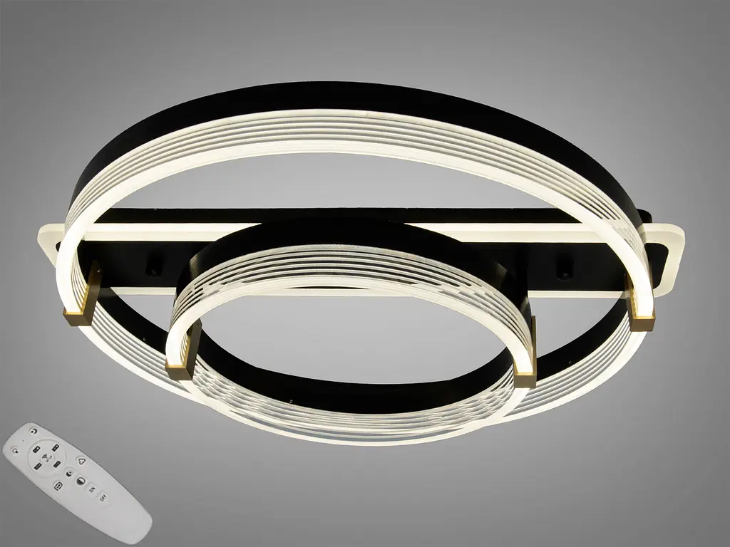 LED-люстра кільця Diasha 5248/500+300BK 75W, 4125 lm - фото 2