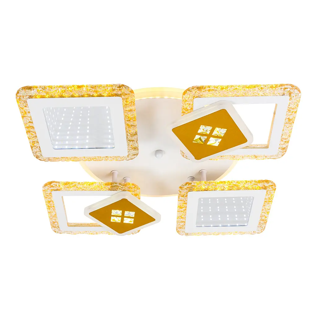 Люстра светодиодная Valeso V K39940-4 2 1 WT gold с пультом - фото 4