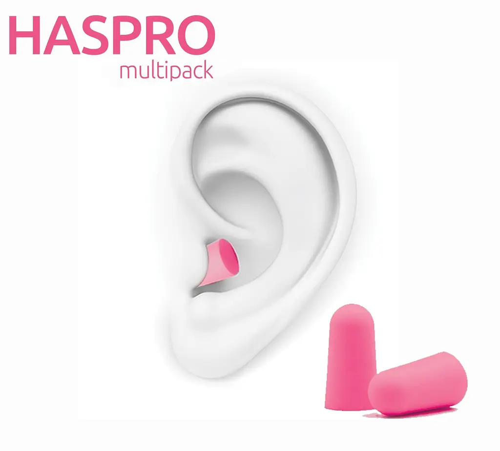 Пенные беруши для сна 50 пар HASPRO TUBE50 SNR 38 дБ Розовые (1125-02) - фото 7