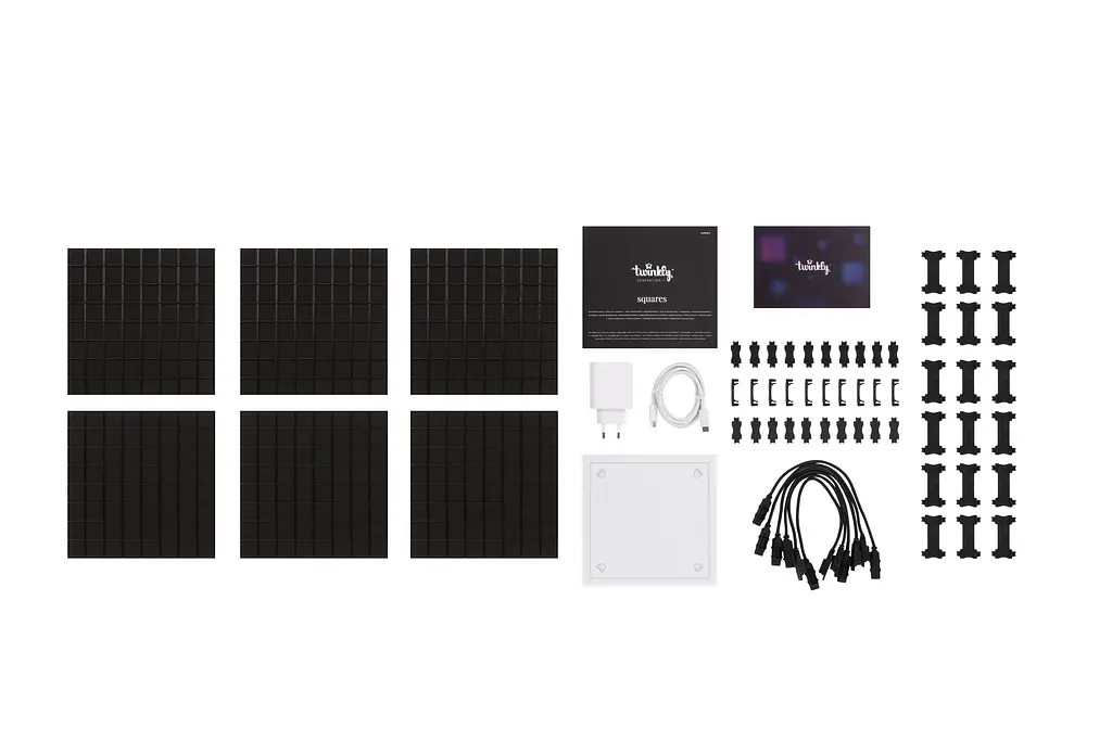 Twinkly Панель Smart LED Twinkly Squares 1+5 RGB, Gen II, IP20, 16x16см, кабель білий - фото 2