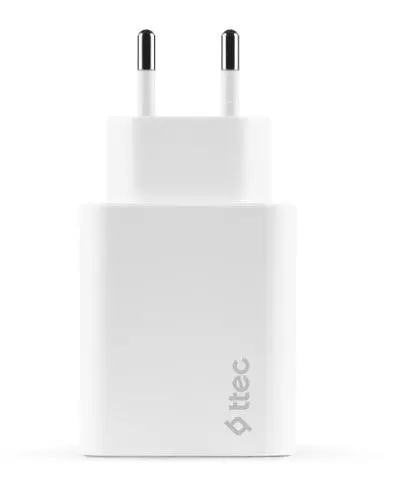Мережевий зарядний пристрій Ttec SmartCharger Duo PD USB-C/USB-A 32Вт White (2SCS24B) - фото 3
