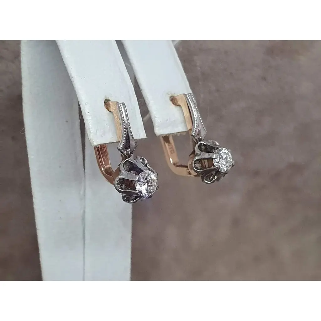 Золотые серьги Гелиос с бриллиантами. 1В41206136/11 - фото 3