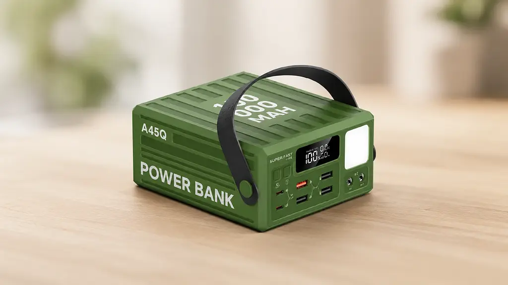 Повербанк KONFULON A45Q 100000 mAh, 22.5 Вт / Зовнішній акумулятор з LED підсвічуванням - фото 4