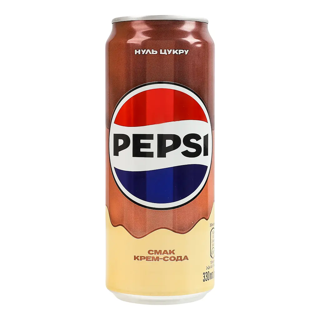 Уцінка. Напій Pepsi крем-сода безалкогольний сильногазований з/б 330 мл duplication