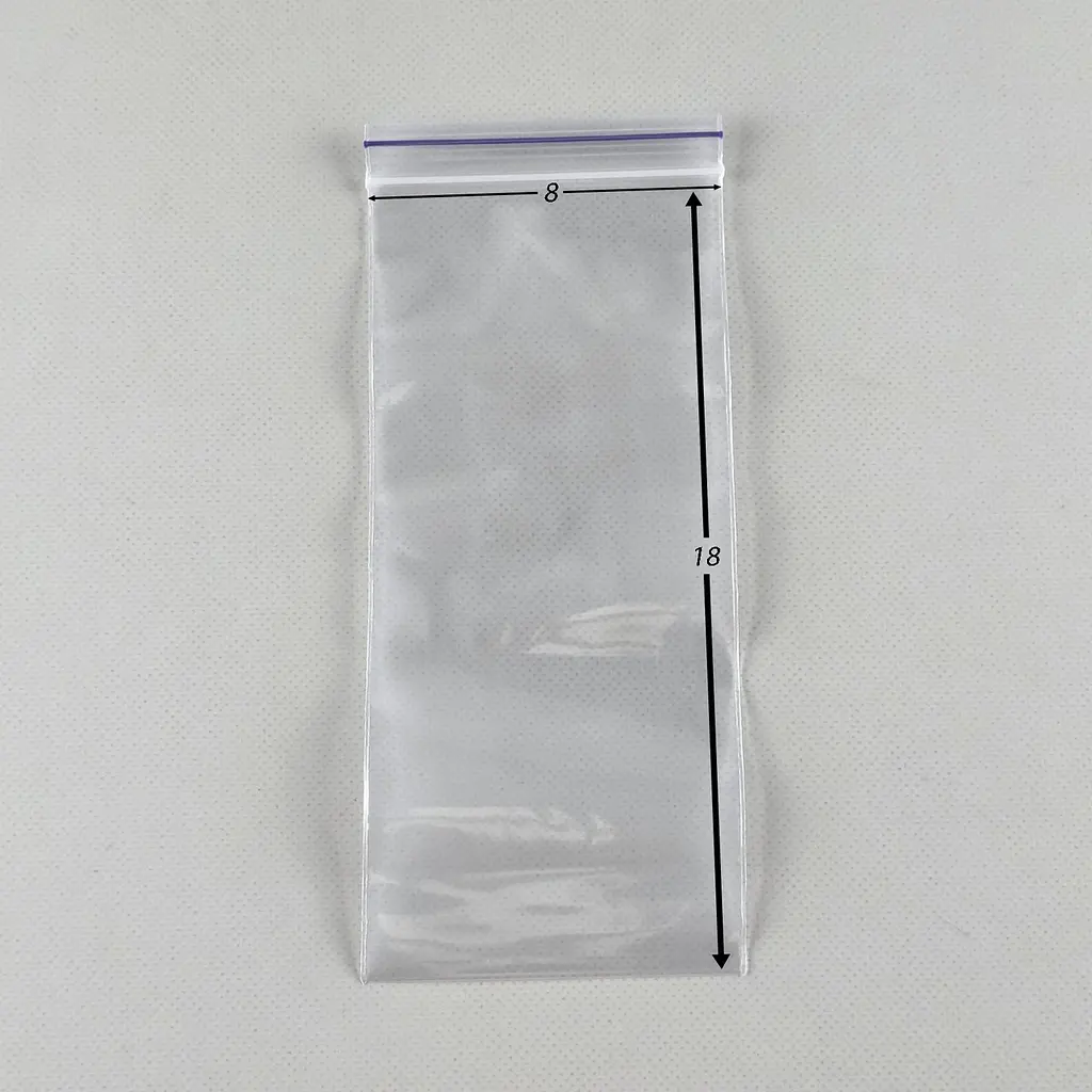 Пакети Zip-Lock прозорі 8x18 см, 100 шт, 50 мкм, поліетиленові пакети із застібкою - фото 2