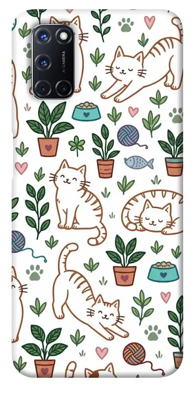 TPU чохол Demsky Cats pattern для Oppo A52 / A72 / A92