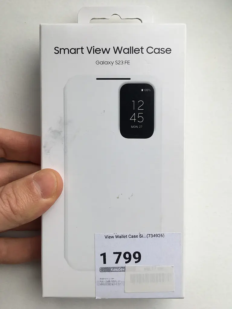 Оригінальний чохол-книжка Samsung Galaxy S23 FE Smart View Wallet Case White EF-ZS711CWEGRU SM-S711 - фото 5