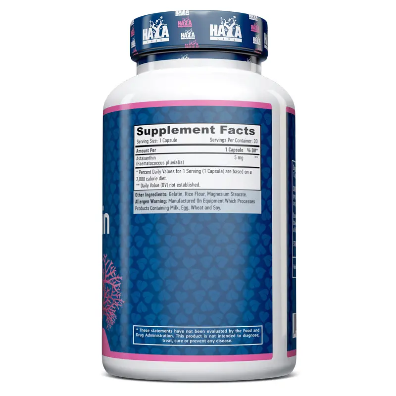 Натуральна добавка Haya Labs Astaxanthin 5 mg, 30 капсул - фото 2