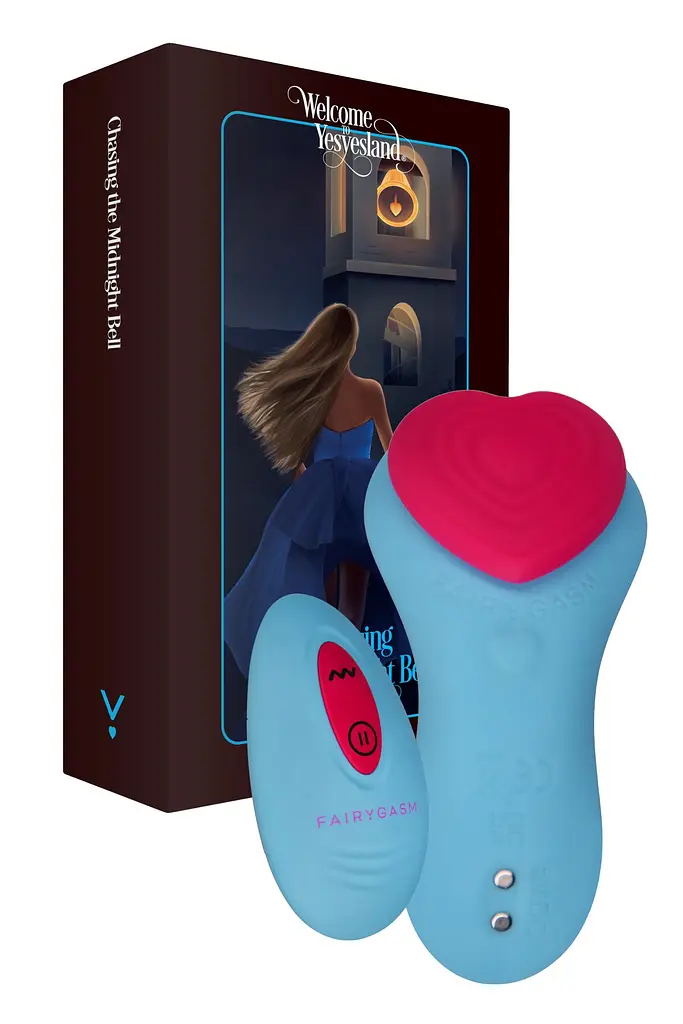 Вібратор FairyGasm HeartGem 10 см блакитний - фото 12