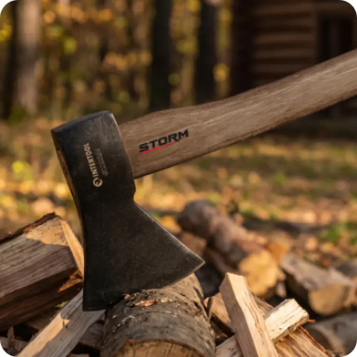 Сокира 1000 г, карбонізована ручка, 48-57 HRC STORM Intertool HT-0269 - фото 3