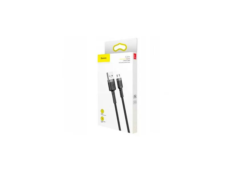 Кабель BASEUS Cafule Cable USB For Micro 2.4A 1m Gray+Black (CAMKLF-BG1) - фото 3