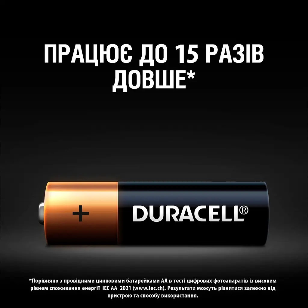 Батарейки Duracell пальчикові лужні 1,5 V АA LR6/MN1500, 8 шт. (706005) - фото 4