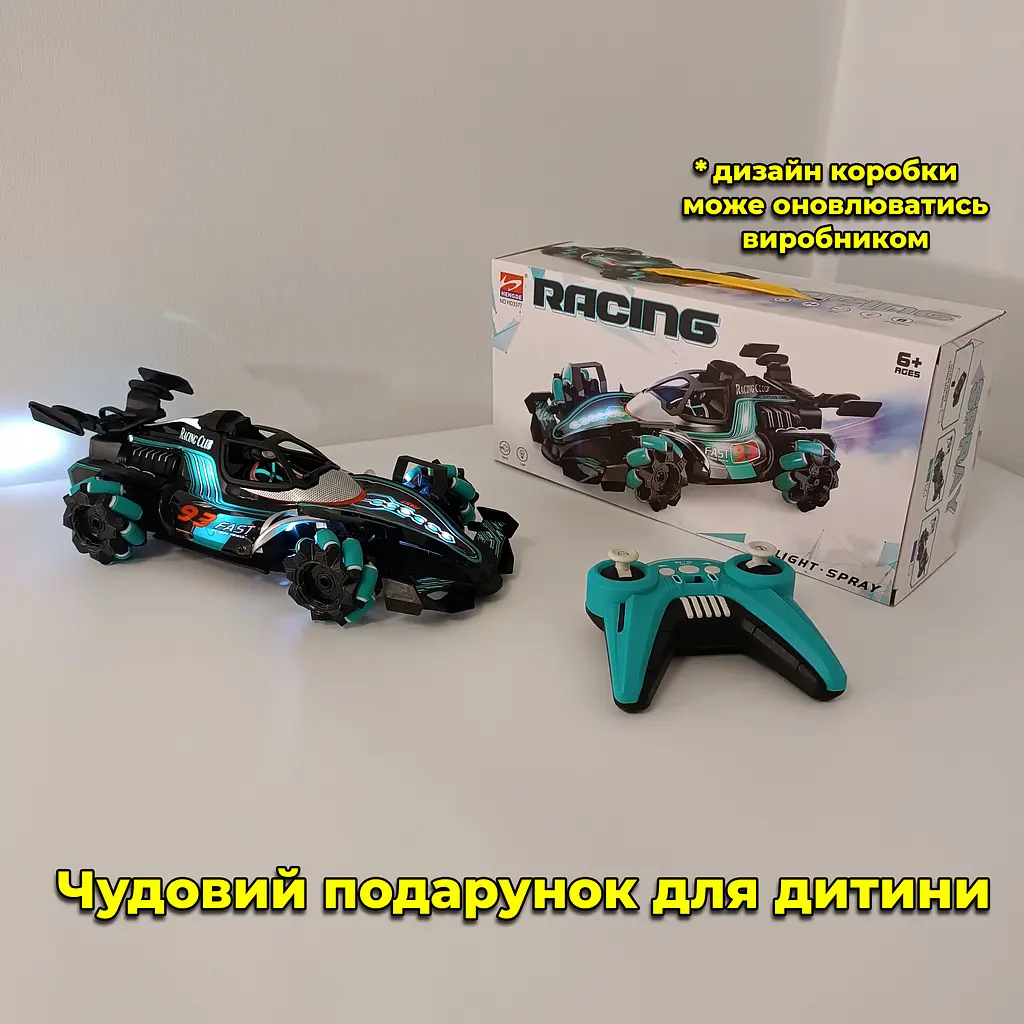 Машинка на радиоуправлении Racing Стиль Формула-1, пускает пар, светится - фото 10
