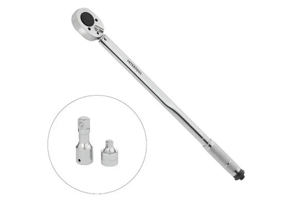 Ключ динамометрический Intertool 3/4" x 70-420 Н/м с переходником 1/2" XT-9010 - фото 2