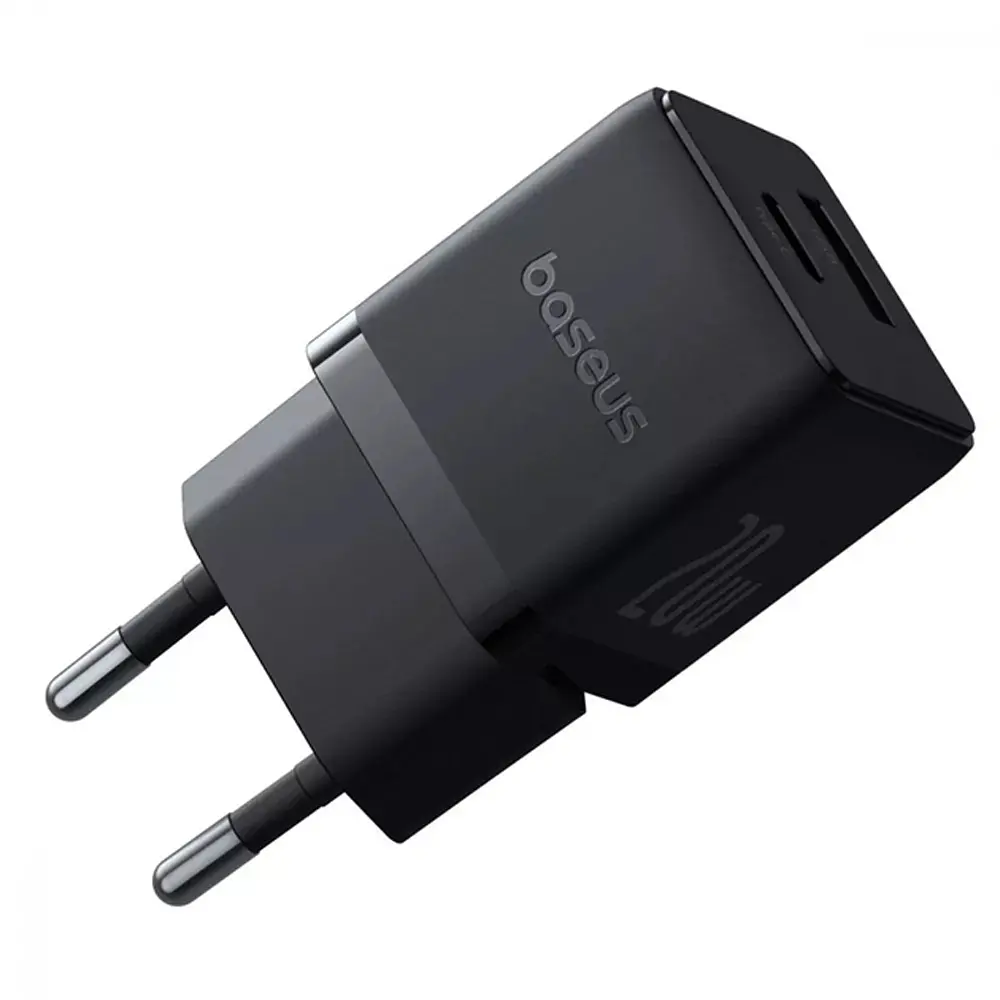 МЗП Baseus Palm Fast Charger C+U 20W EU Black - фото 3