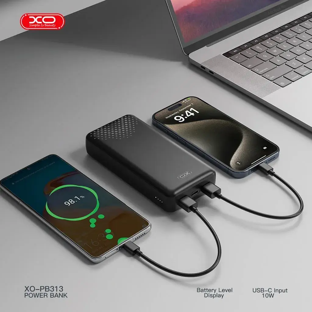 Батарея універсальна XO 20000mAh, 10.5W, black (XO-PB313-BK) - фото 5