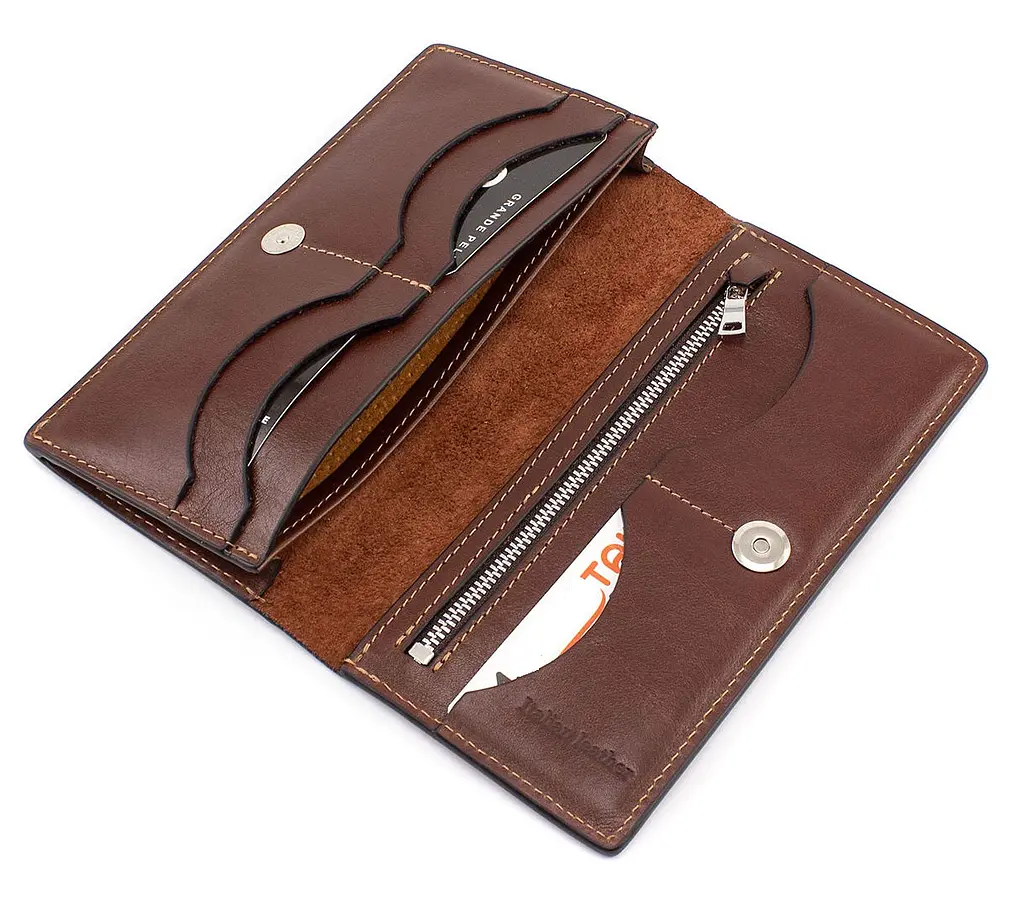 Кожаное мужское портмоне GRANDE PELLE 19,5х10х2,5 см acs0027518 - фото 4