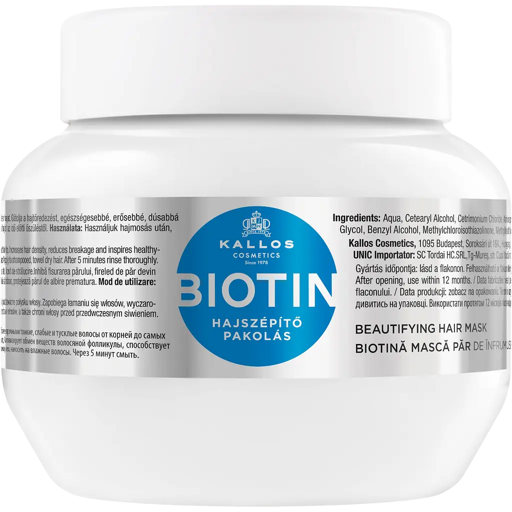 Маска для росту волосся Kallos Cosmetics Biotin Beautifying Mask, 275 мл - фото 1