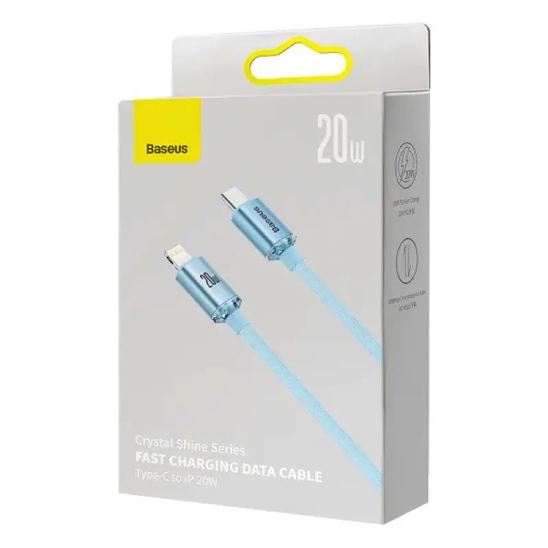 Кабель Baseus Gem Fast-Charging Data Cable USB-C to iP 20W 2 м Galaxy голубой - фото 2