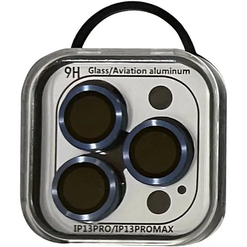 Захисне скло на камеру Epik Metal Classic Sierra Blue для Apple iPhone 13 Pro / 13 Pro Max в упаковці синє - фото 2