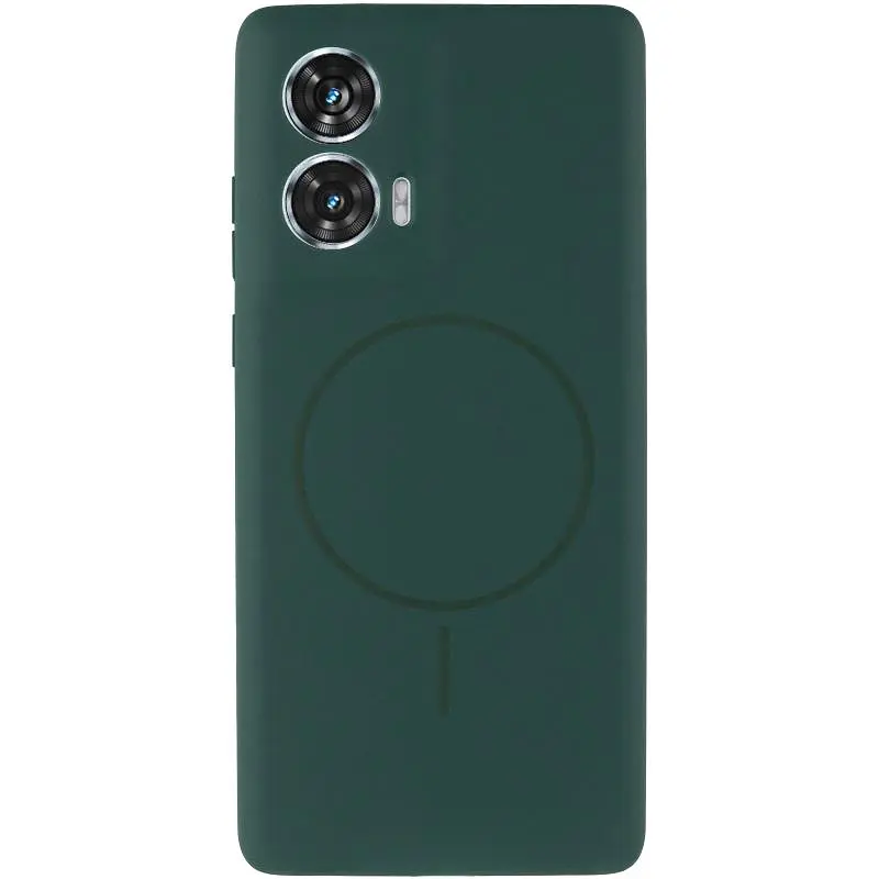 Чохол Silicone Cover Lakshmi Full Camera (AA) with Magnetic Fit для Motorola Edge 50 Fusion Зелений / Dark green - фото 2