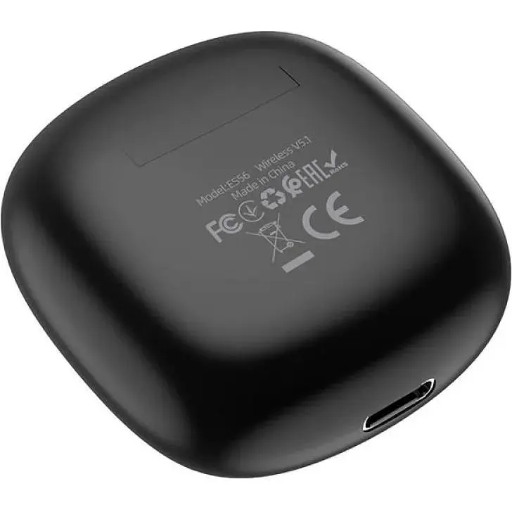 Бездротові навушники Hoco ES56 TWS Type C Bluetooth V5.1 30//320mAh 4h Siri LED індикатор Black - фото 2