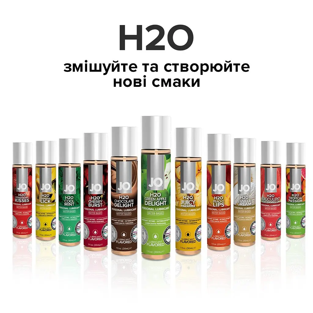 Змазка на водній основі JO H2O — Green Apple (120 мл) без цукру, рослинний гліцерин - фото 5