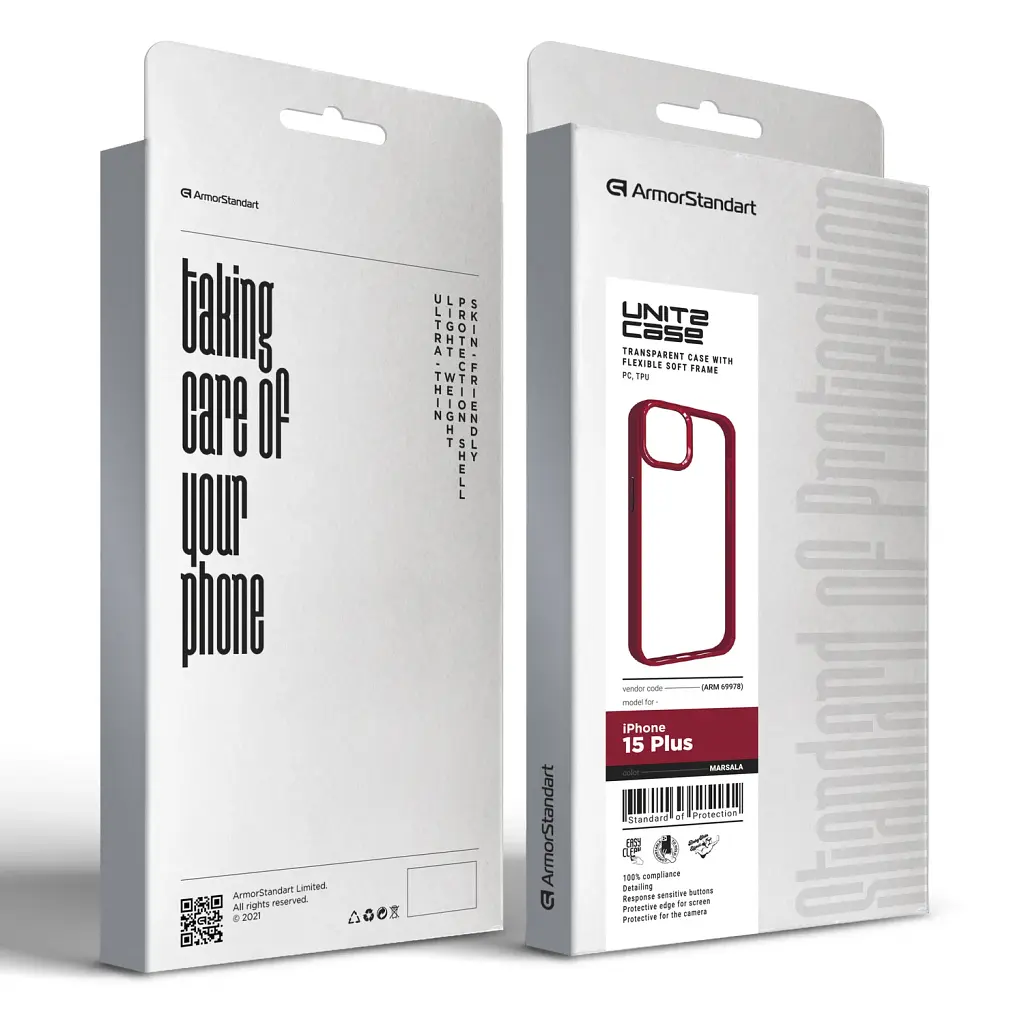 Чохол ArmorStandart UNIT2 для Apple iPhone 15 Plus Marsala - фото 5