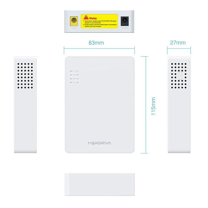 Джерело безперебійного живлення для роутера Marsriva 10 000 mAh (KP3EC_MARSRIVA) - фото 4