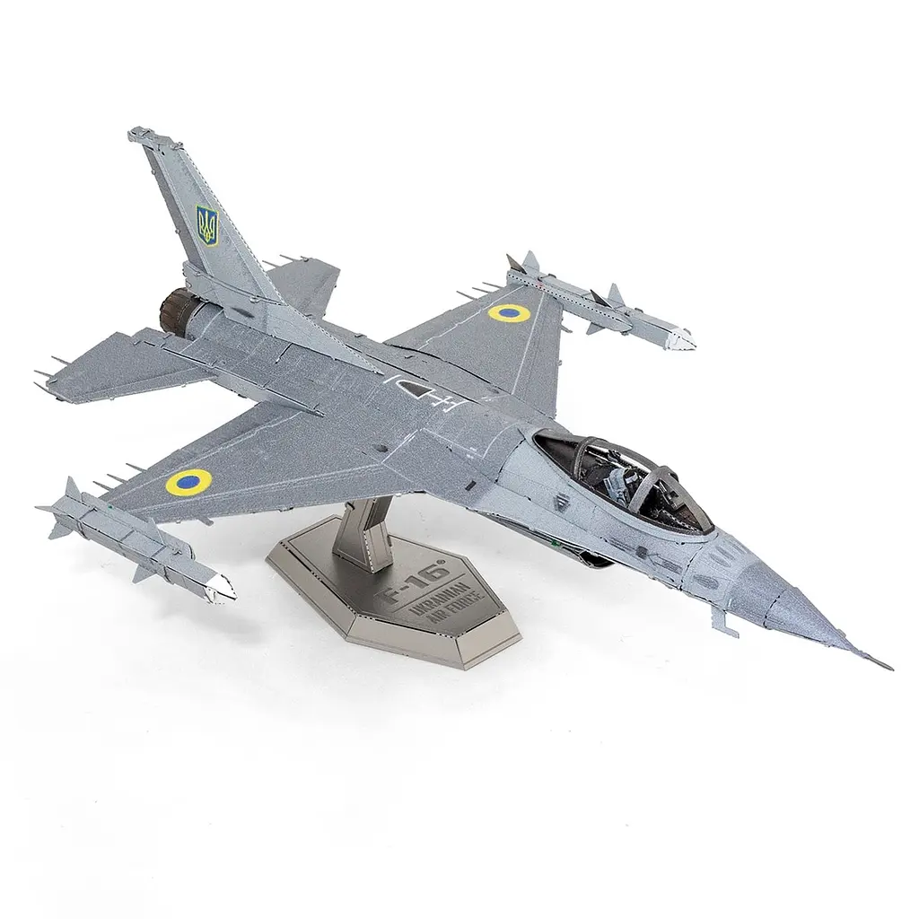 Металевий 3D конструктор "Винищувач F-16 Fighting Falcon на озброєнні Повітряних Сил України" (ME1046U) - фото 6