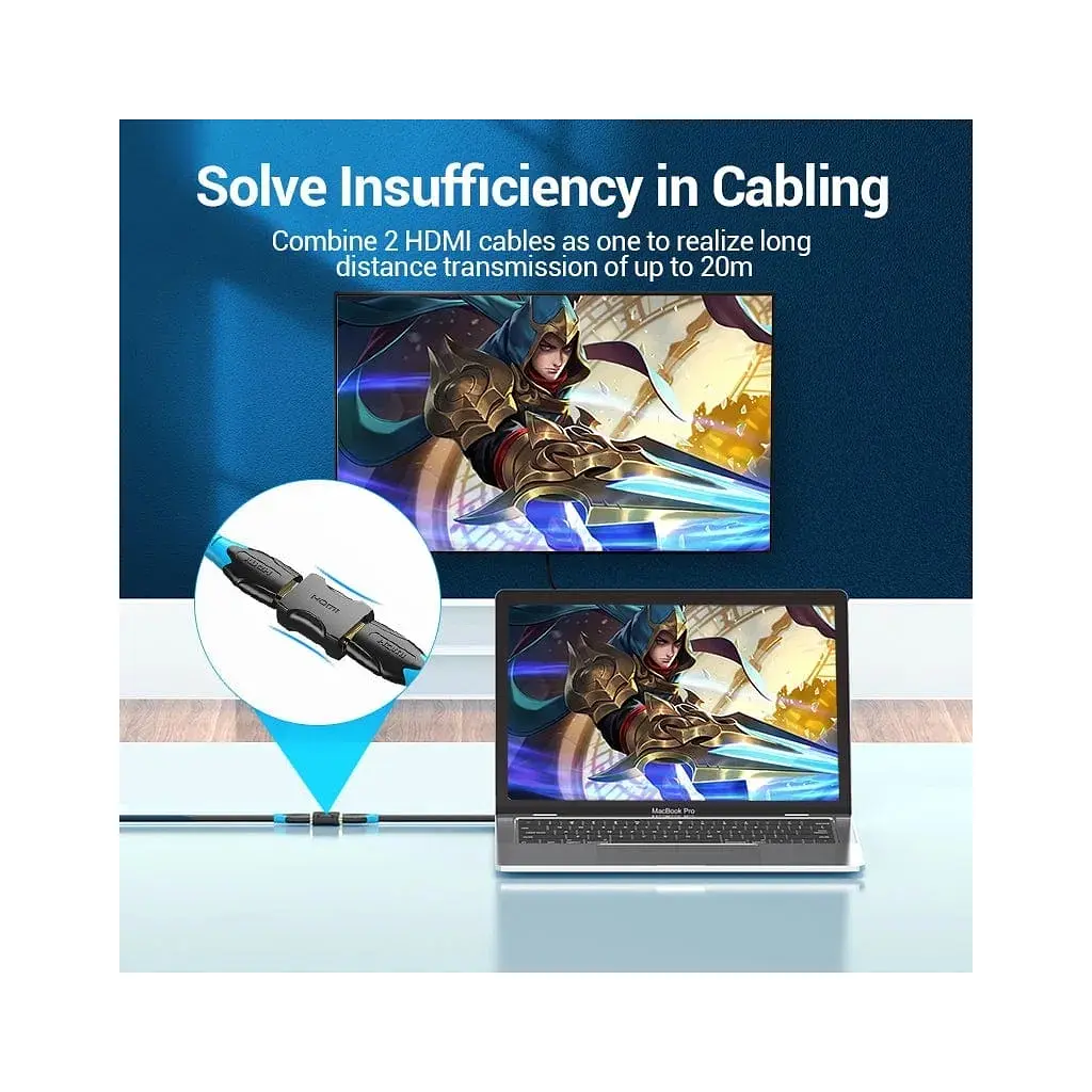 Переходник HDMI F to HDMI F black Vention (AIRB0) - фото 3