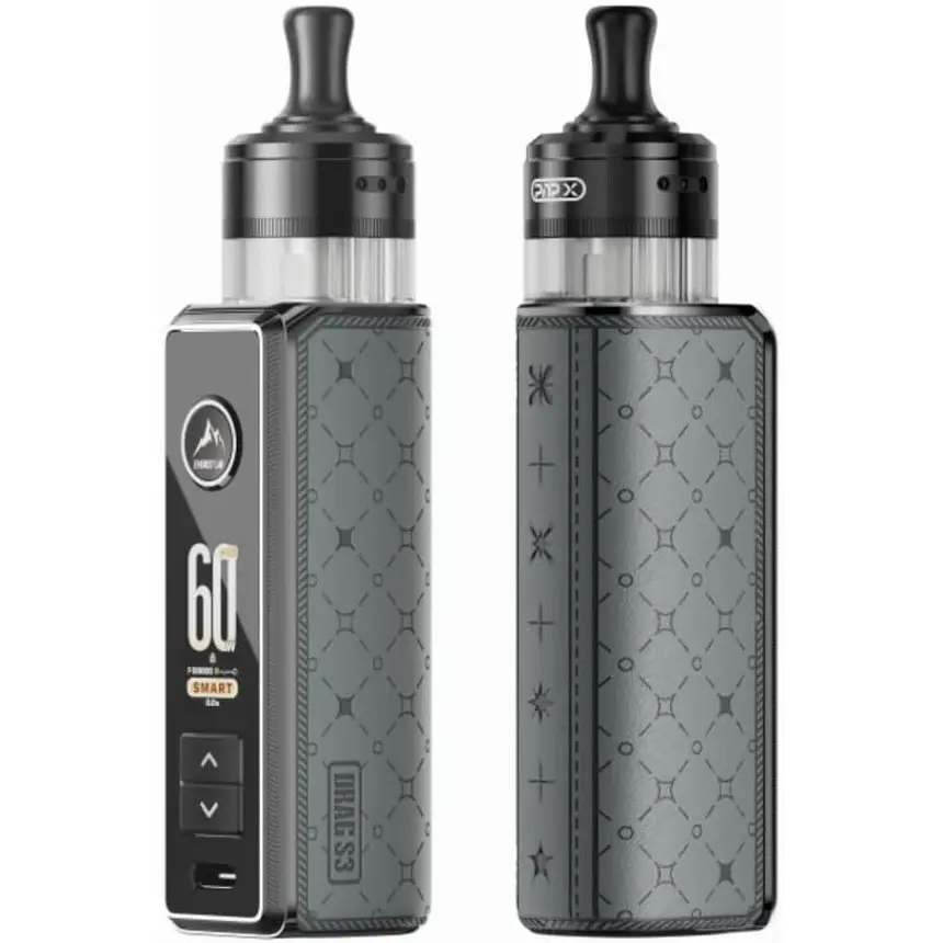Под-система VooPoo Drag S3 60W Pod 3000 mAh with PnP X Cartridge MTL 5ml електронна сигарета Kit Metal Gray (18812) - фото 2